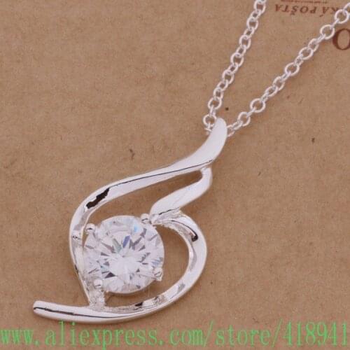 Silver Plated Necklace Silver Plated fashion jewelry pendant /blxakdea asqajjxa AN391
