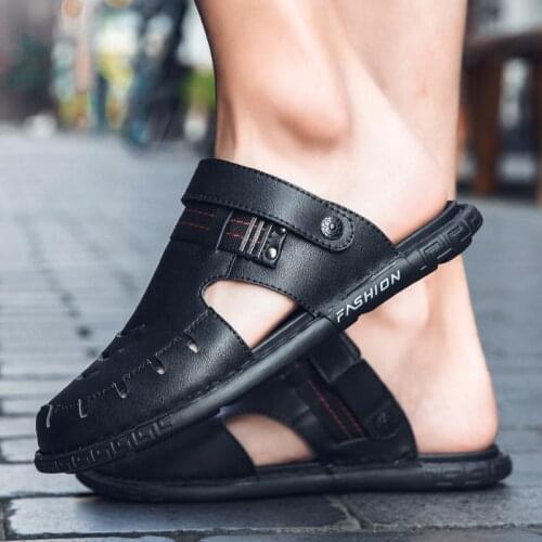 Male Sandal Sandal Men Shoes Mens Roman Sandals In Mens Slippers Summer Sandalias De Hombre Dress White Leather Casual