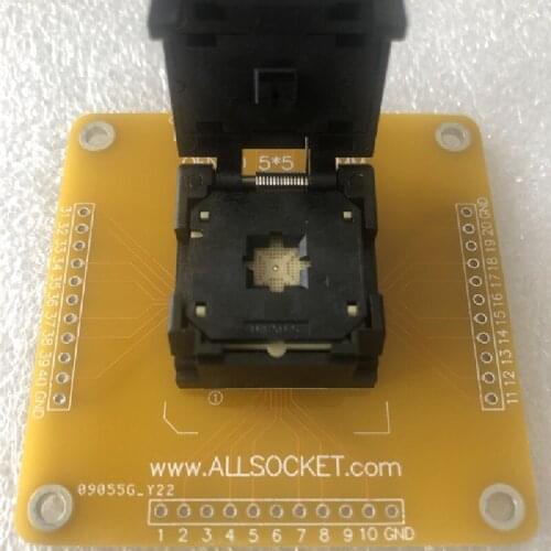 Pitch 0.4mm QFN40 MLF40 WLCSP40 Adapter NP506-040-007-G Programming Socket IC Clamshell Chip Size 5x5 Test Burn in Socket