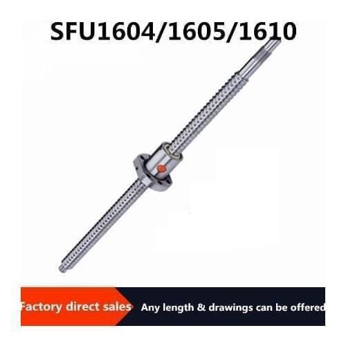 Ballscrew SFU1605/1604/1610 L= 300mm 350mm 365mm 400mm 450mm with Ball nut Ball Screw and End Machined CNC