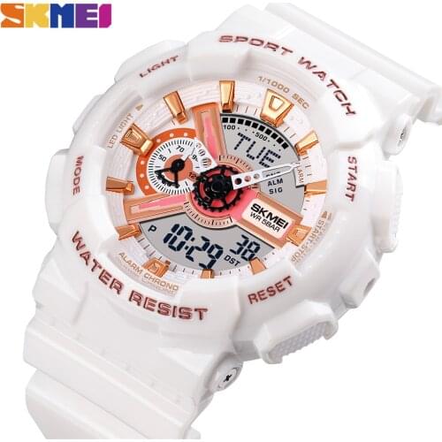 SKMEI Watch Women Fashion Luxury Brand Watches 3Bar Waterproof Simple Leather Strap Women Quartz Wristwatches reloj mujer 9075