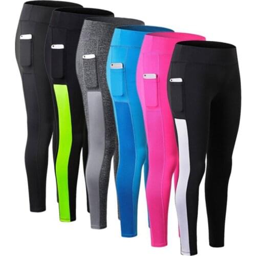 Womens Autumn And Winter Plus Fleece Trousers High-waist Yoga Running Fitness Pants Tight-fitting Stretch Sports Trousers