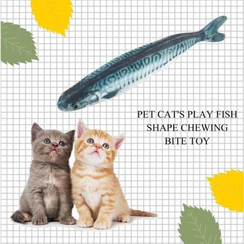 20CM Pet CatS Play Fish Shape Chewing Bite Toy Great Gifts Interactive Scratches Toy Pet Cat Chewing Bite Toy Pets Supplies