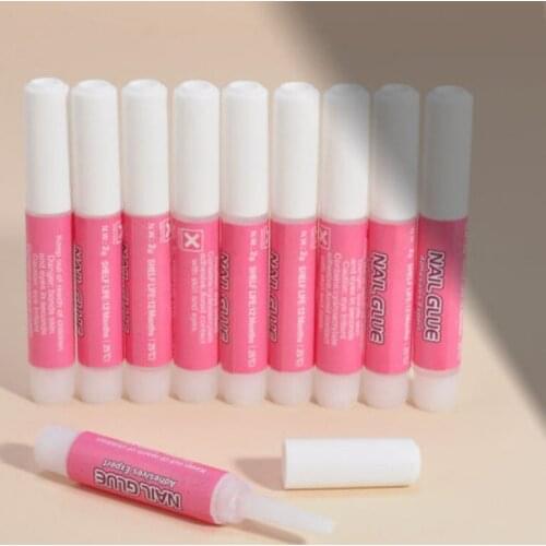 10pcNail Glue For False Nails Professional Nail Tips Glue Manicure Kit False Adhesive Nail Art Decoration Rhinestone Diy Tools