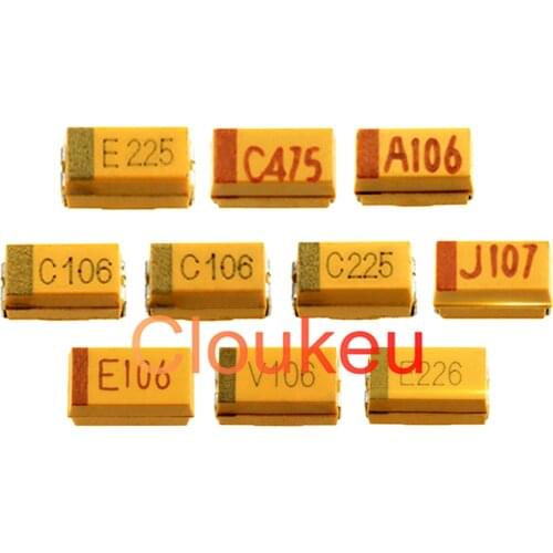 1206 3216A SMD Tantalum capacitor 6.3V 10V 16V 25V 35V 0.1UF 0.22UF 0.33UF 1UF 2.2UF 4.7UF 10UF 22UF 33UF 47UF 100UF