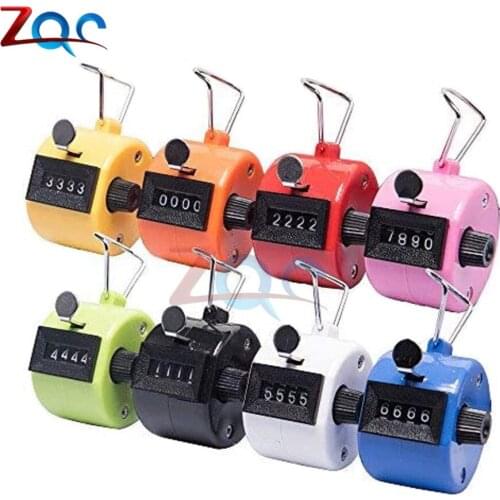 4-Digit Tally Counters Mechanical Palm Counter Clicker Handheld Pitch Number Count Machine 8 Color Available for Sport Event