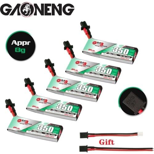 5PCS/SET GNB 3.8V 350mAh 70C/140C 1S HV Lipo Battery GNB27 Plug for RC Racing Drone DIY Accessories Replacement Spare Parts