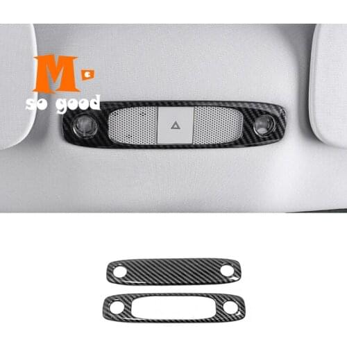 Car Reading Lampshade Panel Cover Trim Shell Sticker ABS Carbon Fibre for Tesla Model3 Model 3 2017 2018 2019 2020 Accessories