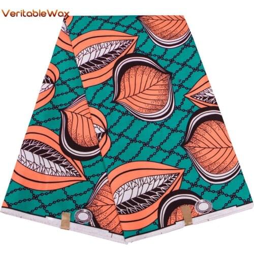 African Ankara Real Wax Printed Fabric High Quality 100% Polyester Nigerian Tissus Fabric Women Diy Dress Making fp6415