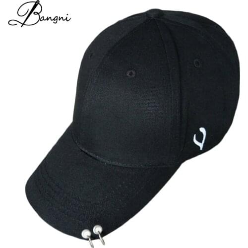 2017 Korean Style Snapback Baseball Cap Ring Hoop Black White Hats For Men Women Fashion Boys Hip Hop Cap Gorras Bone Casquette