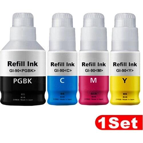 Bottled Ink GI90 BK C M Y For Canon PIXMA G6092 G6091 G6090 G5092 G5090 Printer