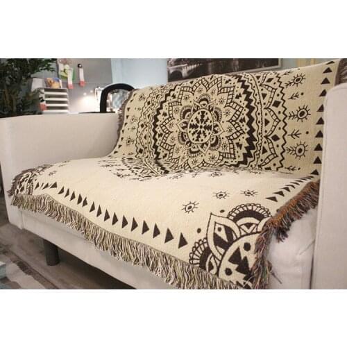 Sofa Towel Original Ornament Blanket Subordinate Ethnic Style Cloth Artistic Home Geometric Pattern Casual Retro Artistic
