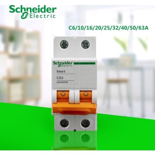 EA9AN 2P 6A 10A 16A 20A 25A 32A 40A 50A 63A Double In and Double Out Miniature Circuit Breaker Bipolar Air Switch 230/400V 50Hz
