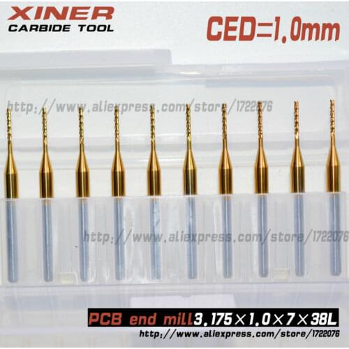 0.5-3.175,TiAIN PCB corn milling cutter,Freeshipping CNC machine insert bit,solid carbide PCB End Mill,Print circuit board