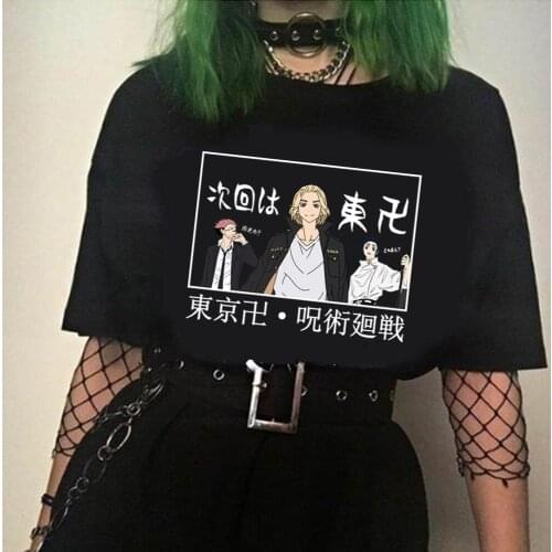 Anime Funny Jujutsu Kaisen Tokyo Revengers Unisex T Shirt Short Sleeve Harajuku Tees Clothes