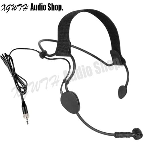 Black Headset Condenser ME3 Microphone Headworn For Sennheiser Wireless Body-Pack Transmitter System 3.5mm Screw Locking Plug