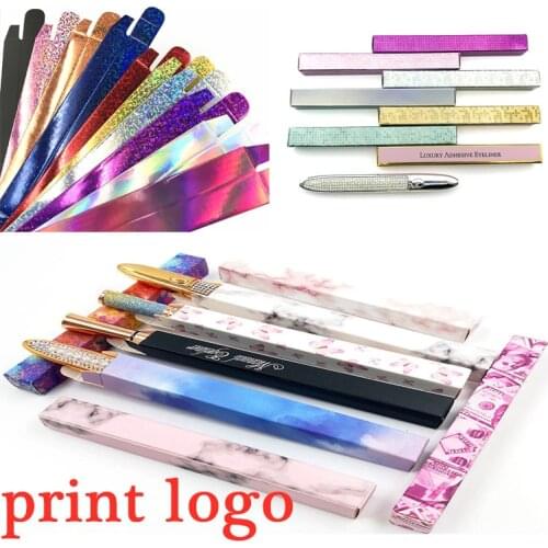 Makeup Glitter Custom Eyeliner Packaging Holographic Gold Liquid Eye Liner Soft Boxes Eyeliner Pen Custom Private Label Soft