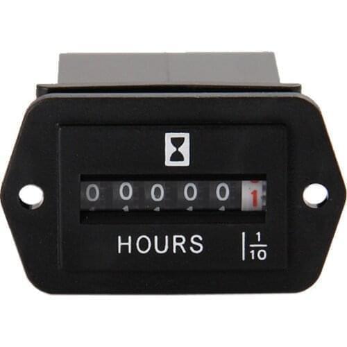 Mechanical Hour Meter for Diesel Engine Gasoline Engine Marine Mill Tractors Boats Forklift Trucks Motors Llift DC DC 6V 12V 50V