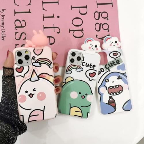Cute cartoon Shark dinosaur case for Xiaomi Mi CC9 CC9e A1 A2 8 Lite 9 SE Mix 2 2S Max Silicone Phone Back Cover gift coque