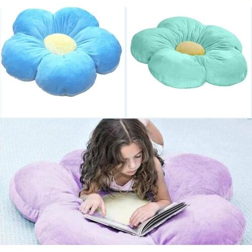 Cute Flower Cartoon Plush Chair Cushion Bedroom Living Home Decorative Sofa Cushion Office Chair Cushions Birthday Gifts for Kid