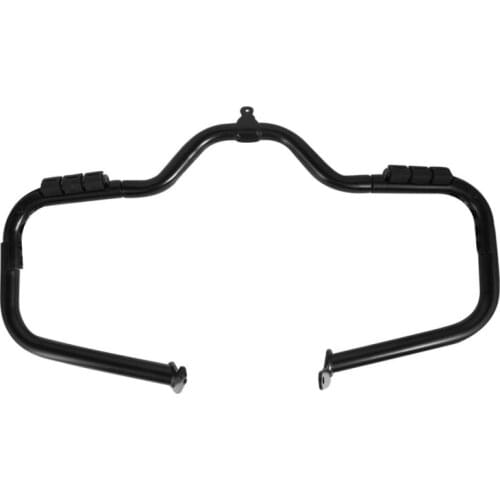 Motorcycle Mustache Engine Guard Crash Bar + Footpeg For Harley Touring Street Glide Road Glide Electra Glide 2014-2019