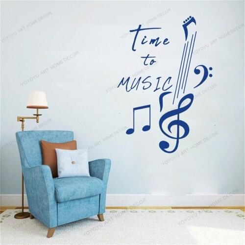 Music Notes diy art mural Removable wallpaper Inscription Melody Song vinyl wall stickers decal home decor CX1685