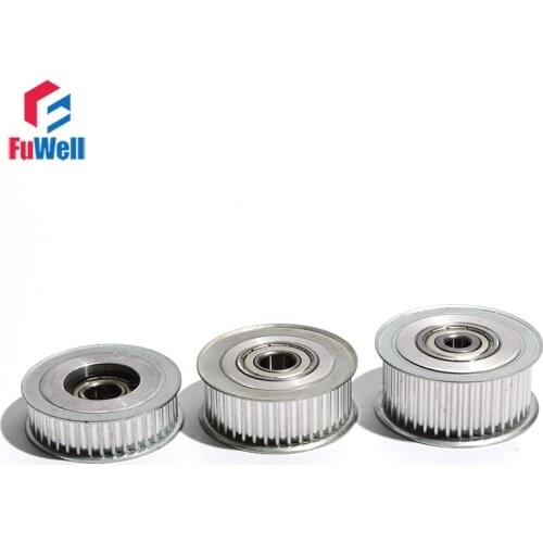 Idler Pulley HTD5M-50T With/Without Teeth Gear Bearing Pulley 16/21/27mm Belt Width 10/12/15/20/25/30mm Bore Timing Belt Pulley
