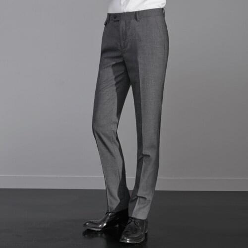 New Arrivals Mens Fashion Zipper Fly Romantic Wedding Groom Suit Pants Classic Slim Fit Wrinkle-Resistant Suit Pants for Men