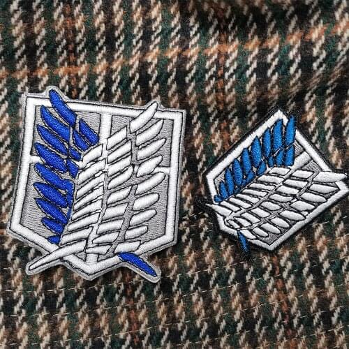 Attack on Titan Anime Embroidered Patches Iron on for Jackets Hats Giant Hunters MIKASA Bag Hats Shirt DIY Wholesale Badges