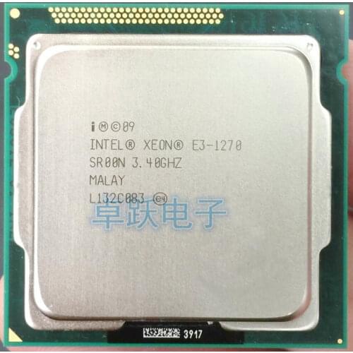 Original Intel Xeon Processor E3-1270 SR00N E3 1270 Quad-Core Processor LGA1155 Desktop CPU