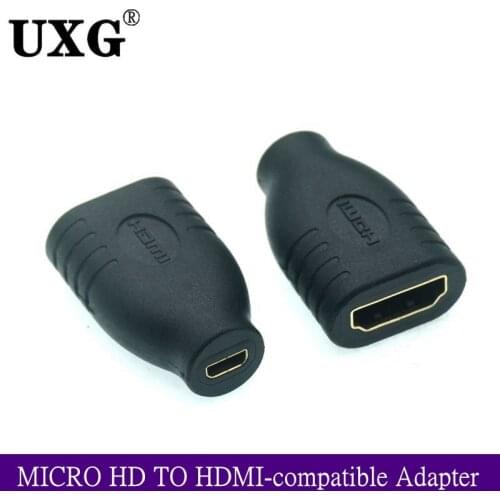 Professional HDMI-compatible Converter Black Standard HD A Female Type A To Micro HDTV Type D Female Socket Adapter Mayitr