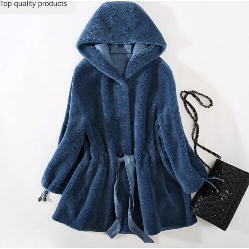 Womens Fur Coat Real Wool Female Jacket Loose Korean Style Sheep Shearling Fur Coats 2020 Thick Warm Winter Jackets YQ296