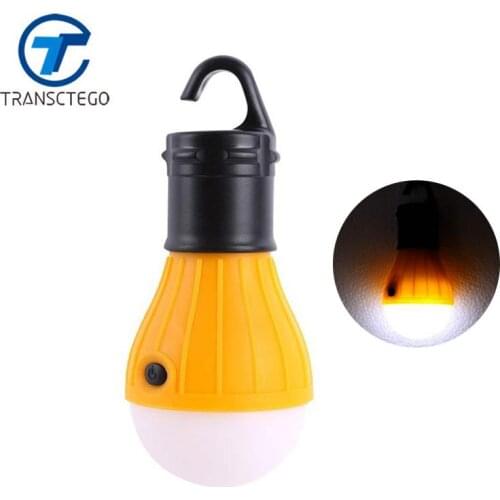 TRANSCTEGO LED Camping Night Light Bulb Portable Hanging Fishing Lantern Lamp Tent Lights Outdoor Supplies ball lamps