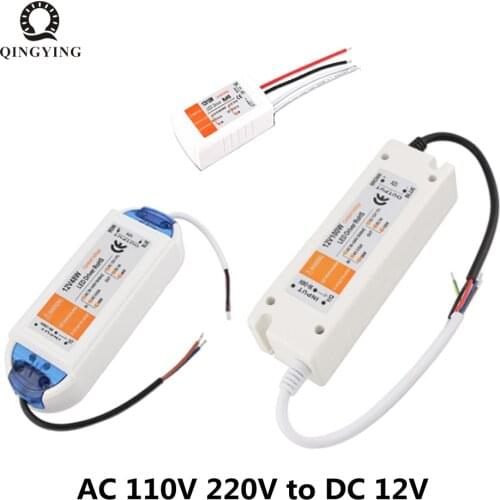2pcs/lot AC110V 220V To DC 12V Power Supply LED Driver 18W 28W 30W 42W 48W 60W 72W 100W Lighting Transformers For LED Strip