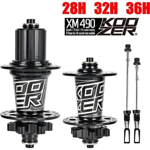 New Koozer XM490 Bicycle Bearing Hub MTB Mountain Bike Hub Rear Hub QR 10*135mm 12*142mm 28 32 36 Holes Disc Brake Bicycle Hub