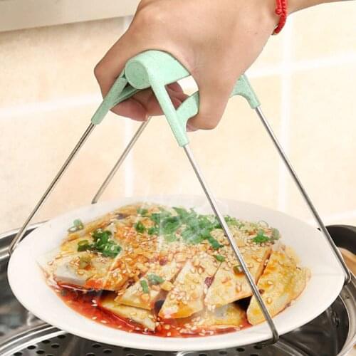 Stainless Steel Take Bowl Clip Anti-Scalding Clip Multi-Function Catch Plate Kitchen Non-Slip Tray Lift Dish Clamp