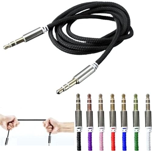 1M Car Audio Jack Plug Male To Male AUX Cable 3.5 Mm Audio Male to Male Cables For Headphone MP3
