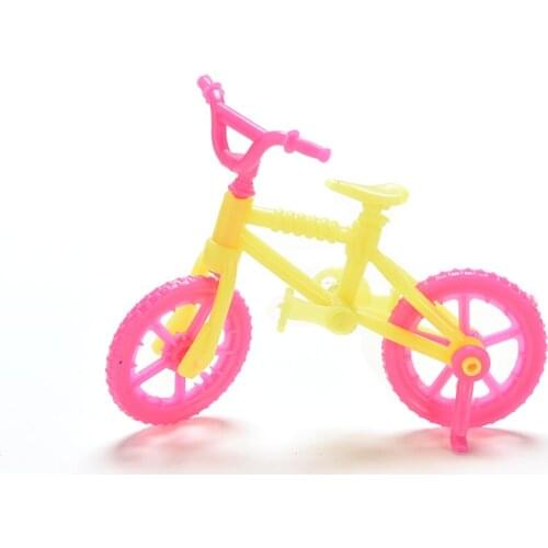 1Pc Mini Plastic Doll Bicycle Children Baby Sport Bicycle Furniture Gift Accessories Random