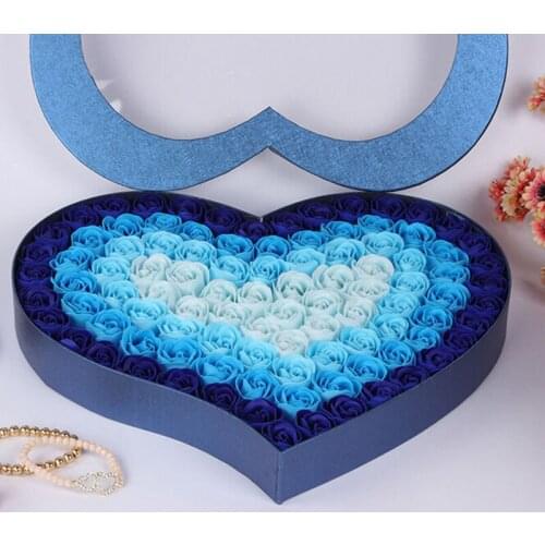 100 Pieces/Set Bathroom Scented Guest Soap Flower Shaped Rose Petals For Valentines Day Decoration Flowers