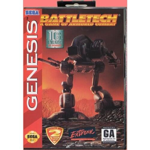 Battletech 16 Bit MD Game Card Include Retail Box For Sega Genesis & Mega Drive