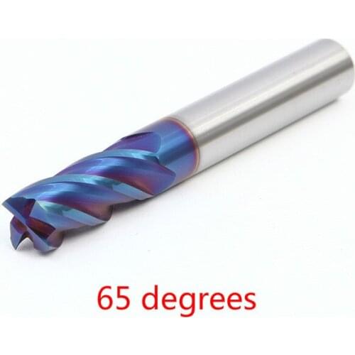65 degrees D1-D20Four Tungsten High Speed Steel Numerical Control Milling Cutter CNC 4 Blade