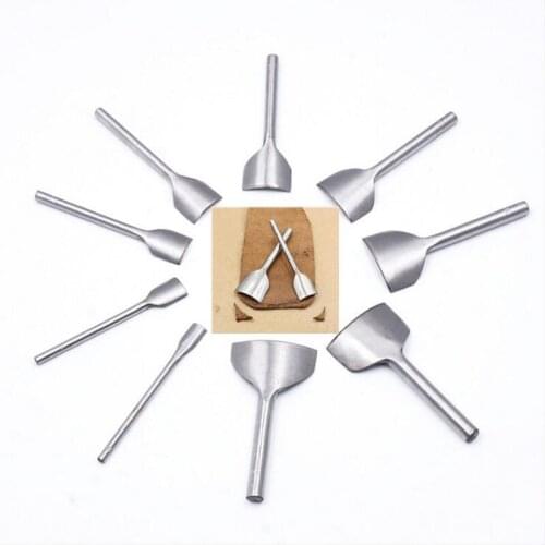9pcs DIY 1/4 Handwork Leather Tool 10-50mm Belt Round Fillet Shaped Punch Tail Cut Round Belt Punch