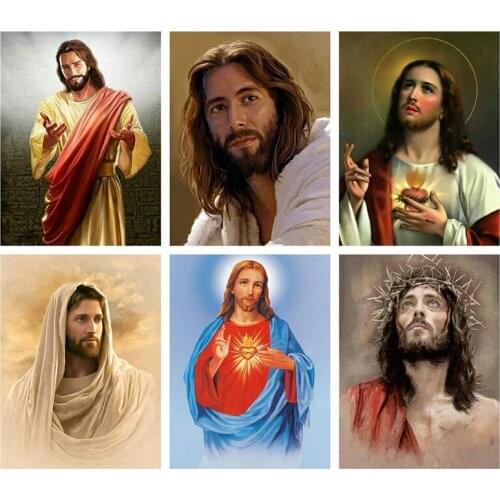Diamond Painting Religion Jesus Full Square Drill Embroidery Icons 5D DIY Mosaic Full Layout Home Decoration