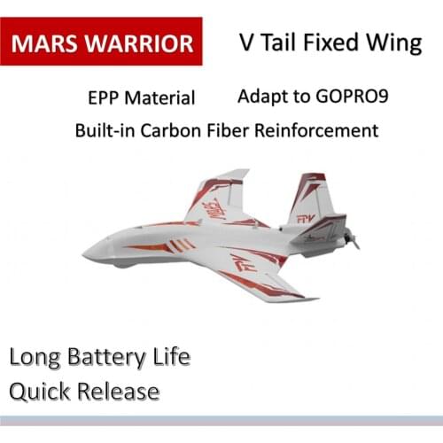 Mars Warrior Fixed-Wing FPV Long-Endurance Carrier V Tail Durable Convinient RC Racing for Adults UAV Drone