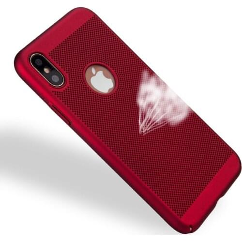 VNSTRIP Heat Dissipation Silm Matt Protective PC Case For iPhone X Ultra-thin Back Cover Grid case for iPhone678 plus