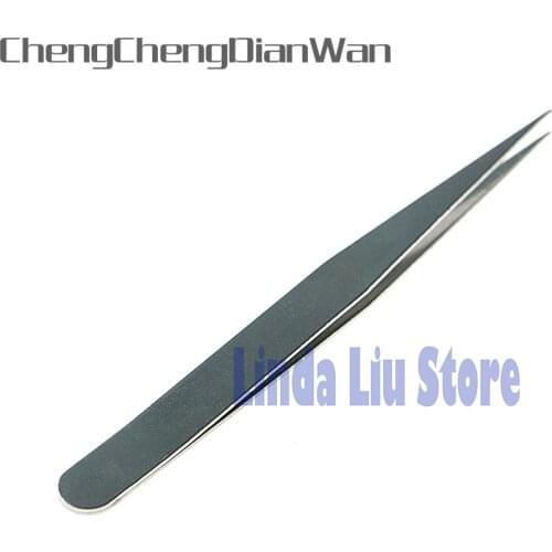 ChengChengDianWan New Stainless Steel Industrial Anti-static Tweezers watchmaker Repair Tools for Video Game 20pcs/lot