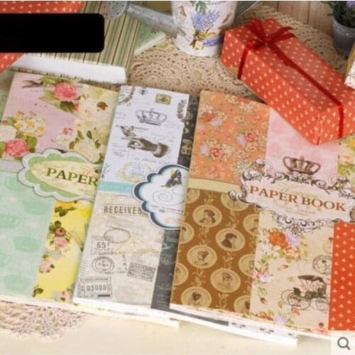 3 Styles 24pcs Printed Mix Pattern Decor Scrapbooking Paper Background Pad Wrapping Paper Creative DIY Packing Crafts Arts Paper