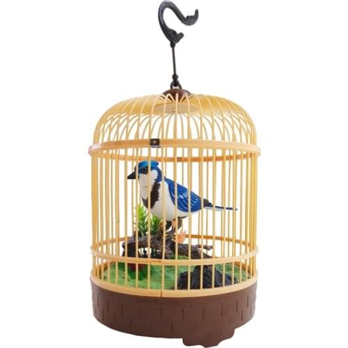 Sounding battery operated toy Children Electric Acoustic Small Cage Music Toy Movement Parrot Will Call Educational Sounding