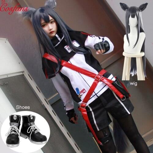 Halloween Carnival Texas Wig Uniform Set Penguin Logistics Arknights Game Cos Women Party Cosplay Costume Jackets Shorts shoes