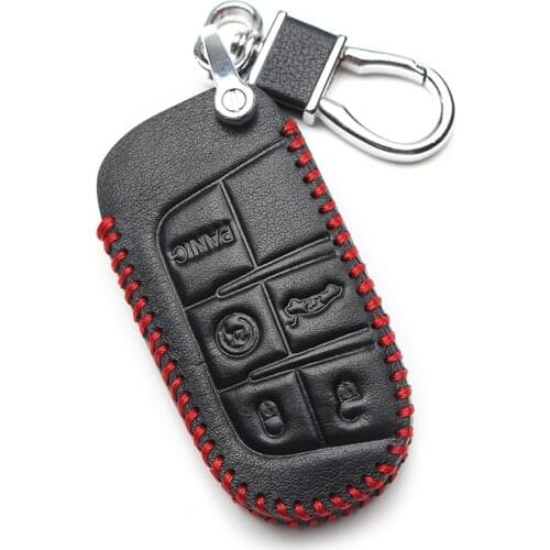 Leather Car Key Cover Case For Fiat Freemont 2018 2019 500X 500 500E Egea Croma Panda Uno Ducato Toro For Dodge Ram 1500 Journey
